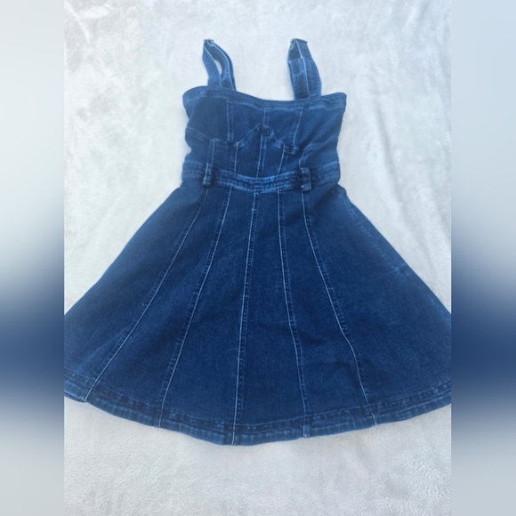 Free People Margot Denim Mini Dress - Picture 3 of 11